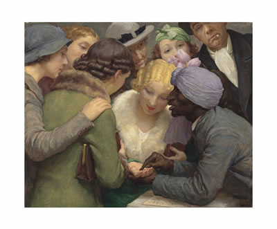 The fortune teller by John Souter - Auction record, sale price, and art valuation. Compare with similar artists and explore comparable artworks.