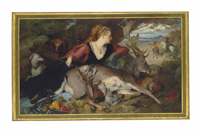 Diana amongst the spoils of the hunt