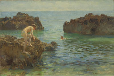 Boys bathing