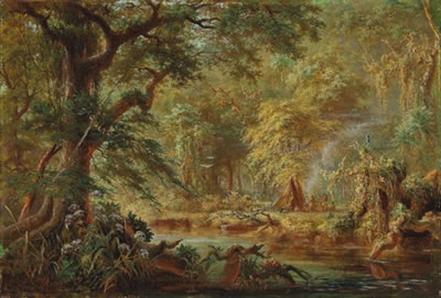 Sample artwork by Adolf Johann Hoeffler (1825 - 1898), known for historical site sketches, upper mississippi region - View similar artists and auction records