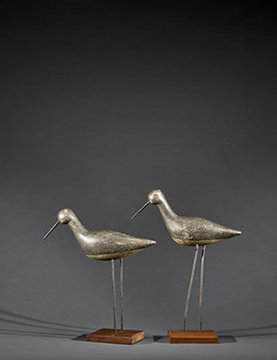 Wading Greater Yellowlegs Pair
