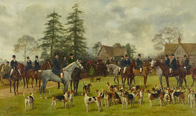 The Beaufort Meeting at Frocester,1904 by George Goodwin Kilburne I - Auction record, sale price, and art valuation. Compare with similar artists and explore comparable artworks.