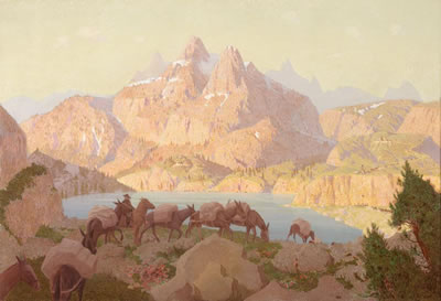 Mule Train Through the Minarets (circa 1928)