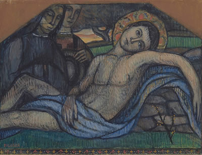 Déploration sur le corps du Christ by Charles Filiger - Auction record, sale price, and art valuation. Compare with similar artists and explore comparable artworks.