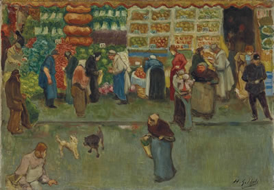 Scène de marché à Paris