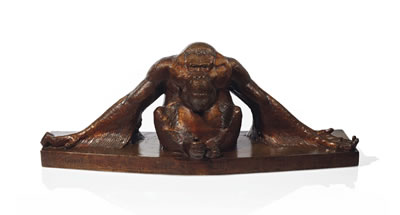 ORANG OUTAN, LE MODÈLE CRÉÉ VERS 1930, CELUI-CI EXÉCUTÉ VERS 1935-1940 by Georges Lucien Guyot - Auction record, sale price, and art valuation. Compare with similar artists and explore comparable artworks.