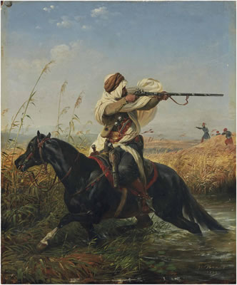 Cavalier arabe, dit aussi La Retraite