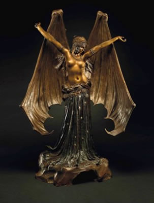 THE VAMPIRE OR THE BAT by Agathon Leonard - Auction record, sale price, and art valuation. Compare with similar artists and explore comparable artworks.
