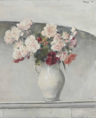 Flowers in a white jug