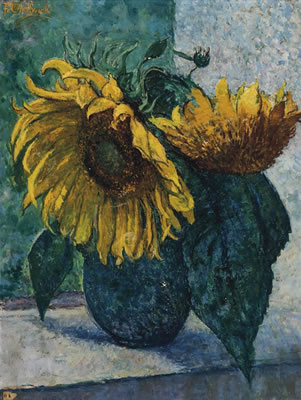 Vase de tournesols