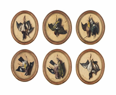 A group of six trompe l'oeil: A successful hunt