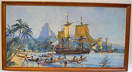 Sample artwork by Rene Goulet (1921 - 2012), known for painting - View similar artists and auction records
