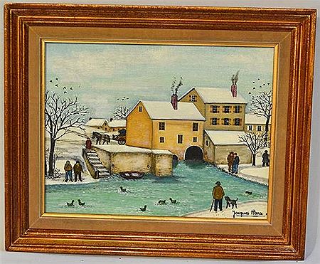 Village au bord de la rivière