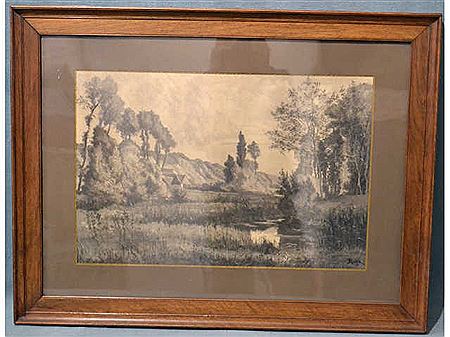 Paysage à l’étang