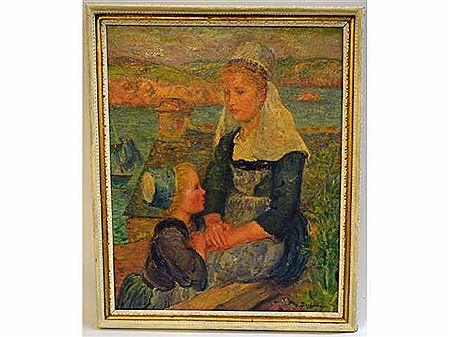 Jeune bretonne et son enfant by Emile Alfred Dezaunay - Auction record, sale price, and art valuation. Compare with similar artists and explore comparable artworks.
