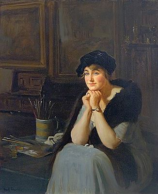 "IN THE STUDIO", PORTRAIT OF MARY ELWELL