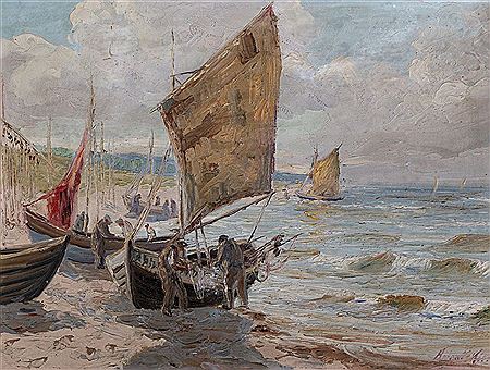 RYBACKIE LODZIE NA HELU by Antoni Kierpal - Auction record, sale price, and art valuation. Compare with similar artists and explore comparable artworks.