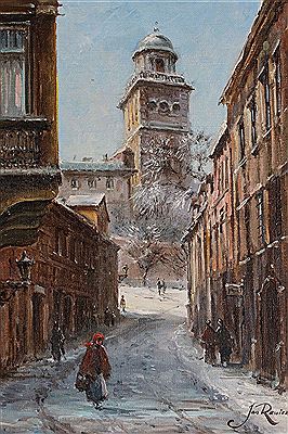 MARIENSZTAT, 2 pol. XX w. by Jan Rawicz - Auction record, sale price, and art valuation. Compare with similar artists and explore comparable artworks.