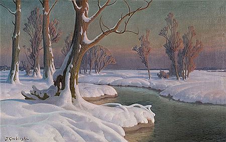 Winter Landscape with River
