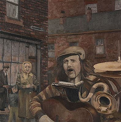 One-Man Band by Roger Hampson - Auction record, sale price, and art valuation. Compare with similar artists and explore comparable artworks.