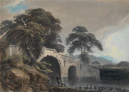 Figures by a Stream; White Abbey Near Limerick (2)