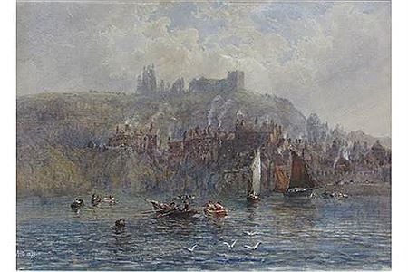 The Harbour and East Cliff Whitby looking towards the Abbey