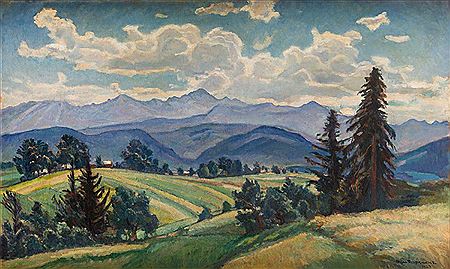 Tatra Mountains seen from Olcza, 1924