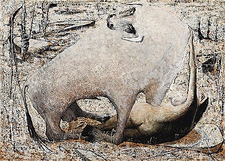Sample artwork by Clifton Ernest Pugh (1924 - 1990), known for expressionist painting, landscape and portraiture, printmaking - View similar artists and auction records