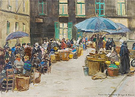 Place des Tanneurs, Bruges (fish market in Bruges)