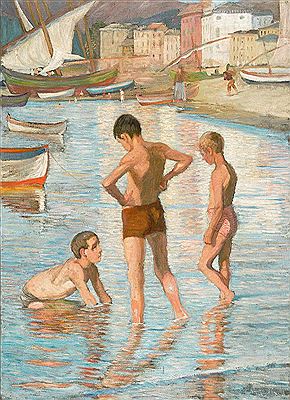 Boys Bathing (summer in Levanto)