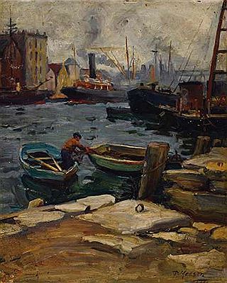 View of the Thames below Tower Bridge 1950