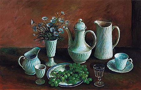 Untitled (Still Life with Daisies and Grapes)