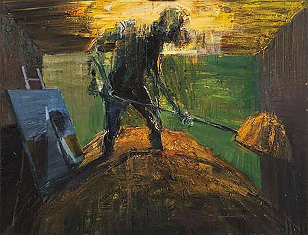Digger in Room with Painting 2007 by Euan Macleod - Auction record, sale price, and art valuation. Compare with similar artists and explore comparable artworks.