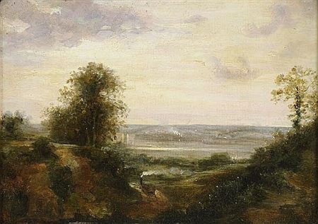 View of the River Deben, Woodbridge, Suffolk with Tide Mill in Left Side by Thomas Churchyard - Auction record, sale price, and art valuation. Compare with similar artists and explore comparable artworks.