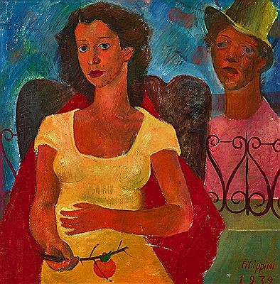 Komposition mit einer Frau in gelbem Kleid by Felice Filippini - Auction record, sale price, and art valuation. Compare with similar artists and explore comparable artworks.