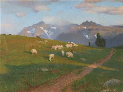 Weidende Schafe auf der Alm by Constantin Damianos - Auction record, sale price, and art valuation. Compare with similar artists and explore comparable artworks.