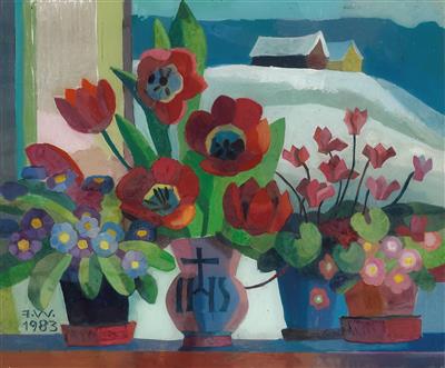 Blumen auf der Fensterbank