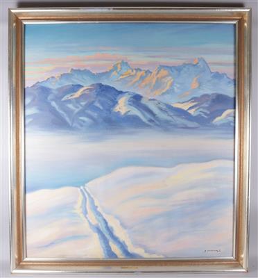 "Winter-Morgensonne in der Mangartgruppe"