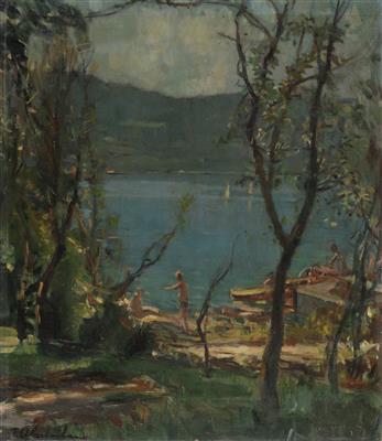 "Badende am Attersee" by Franz Glaubacher - Auction record, sale price, and art valuation. Compare with similar artists and explore comparable artworks.