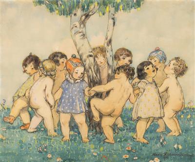 Dancing Children by Marie Kvechova-Fischerova - Auction record, sale price, and art valuation. Compare with similar artists and explore comparable artworks.
