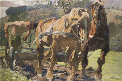 Harnessed Horses