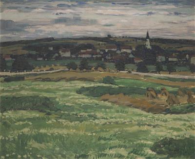 Landscape with a Village by Adolf A Zahel - Auction record, sale price, and art valuation. Compare with similar artists and explore comparable artworks.