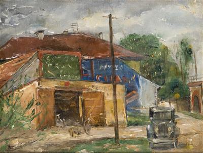 Garage in the Suburbs by Jan Rambousek - Auction record, sale price, and art valuation. Compare with similar artists and explore comparable artworks.