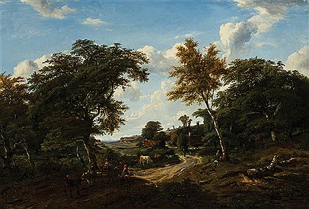 Figures on a Country Road