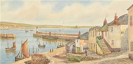 A pair of Newlyn watercolours