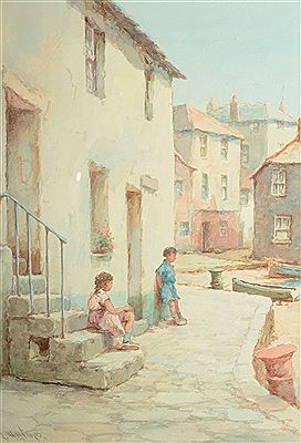 Children in St Ives by Lewis Mortimer - Auction record, sale price, and art valuation. Compare with similar artists and explore comparable artworks.