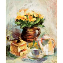 "Bodegón con molinillo de café"