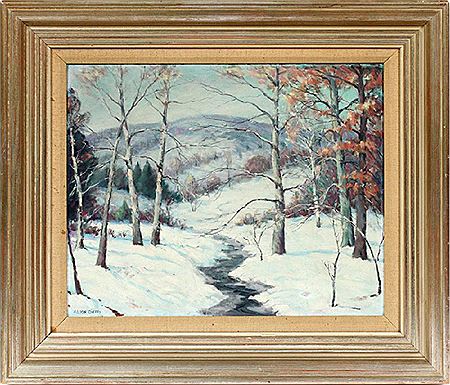 Winter landscape with stream by Alton Powell Coffey - Auction record, sale price, and art valuation. Compare with similar artists and explore comparable artworks.