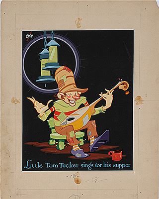 "LITTLE TOM TUCKER SINGS FOR HIS SUPPER" by Vernon Grant - Auction record, sale price, and art valuation. Compare with similar artists and explore comparable artworks.
