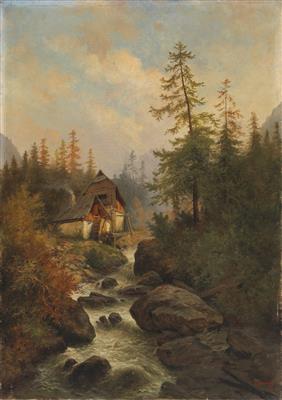 Mill by a Mountain Stream by Leopold Graninger - Auction record, sale price, and art valuation. Compare with similar artists and explore comparable artworks.
